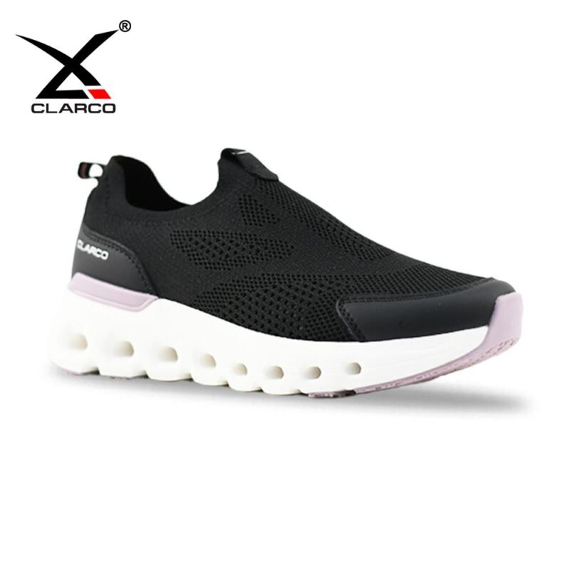 Lightweight Walking-Running Shoes with Knit Upper & Rubber Print Support Panels CL33517