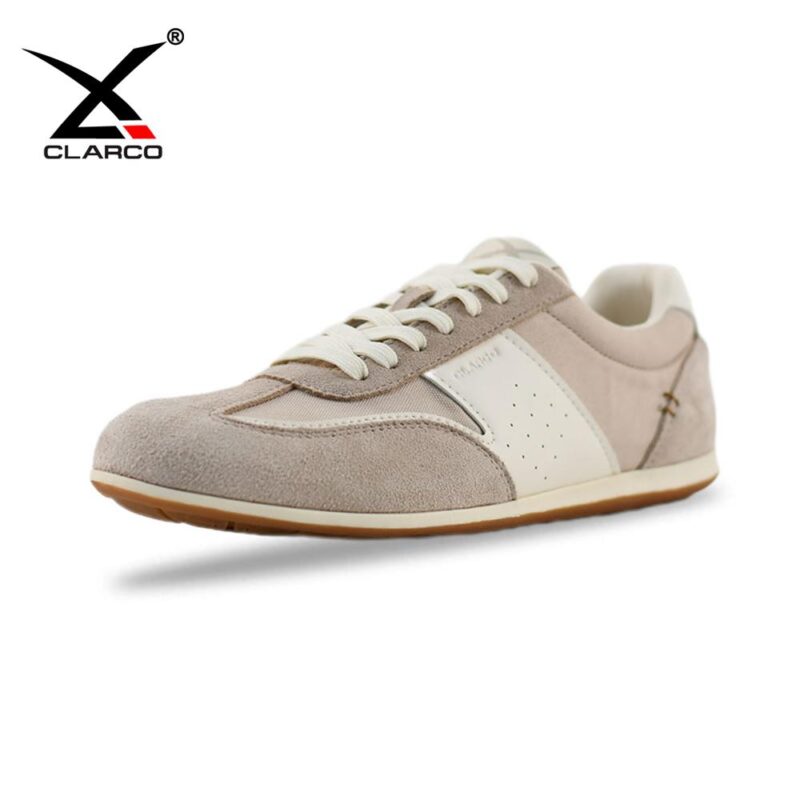 Classic Military Trainer Inspired Shoes with Oxford Canvas & Suede Accents CL33561