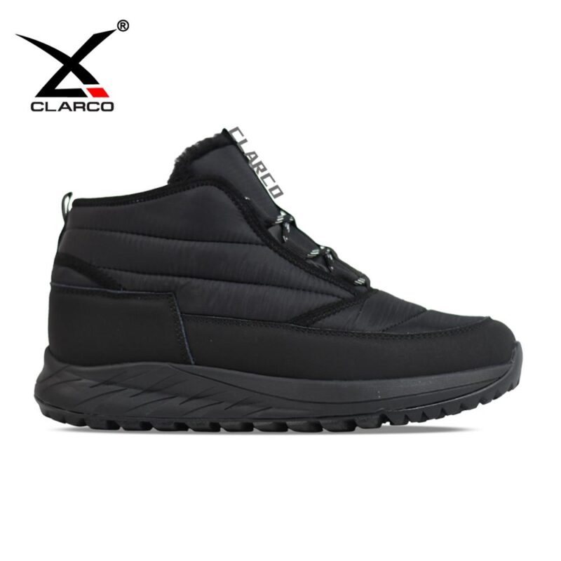Warm Waterproof Men's Winter Boots Fleece Lined Elastic Strap Traction Sole CL32532